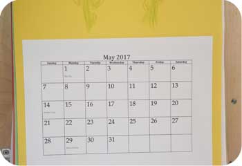 May 2017 calendar