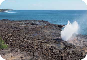 spouting horn blowhole, kauai