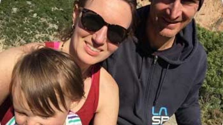family of three in spain