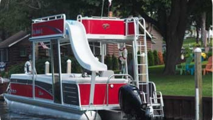 pontoon with slide