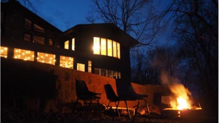 backyard fire