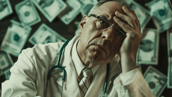 doctor in stress