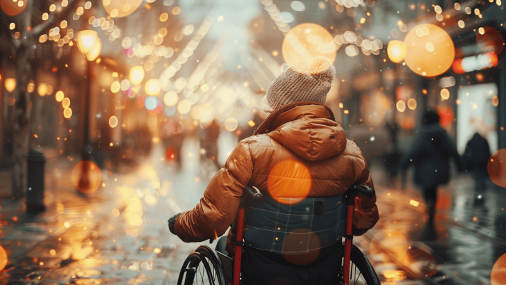man on a wheelchair